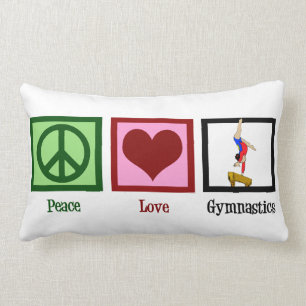 Coussin Rectangle Peace Love Gymnastique