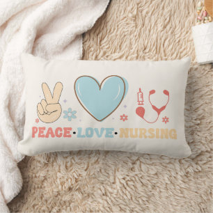 Coussin Rectangle Peace Love Nurve Jrow Pillow - Cosy & élégant