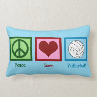 Peace Love Volleyball Personnalisé Bleu