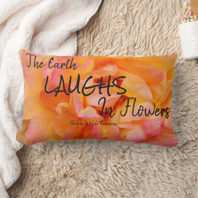 Coussin Rectangle Peach Yellow Pink Blé Rose Photo (Couverture)