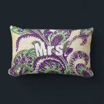 Coussin Rectangle Peacock Paisley violet et vert Choisir les couleur<br><div class="desc">Purple et vert Vintage Peacock Paisley Mariage Vintage Paisley Rustic Luxe Collection Mariage</div>