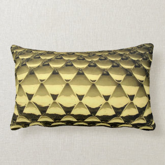 Coussin Rectangle Peau de serpent métallique en or africain
