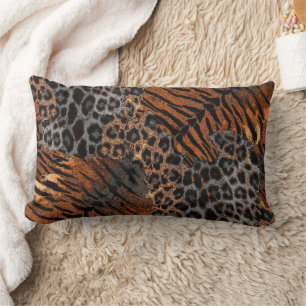 Coussin Rectangle Peau de tigre léopard tendance