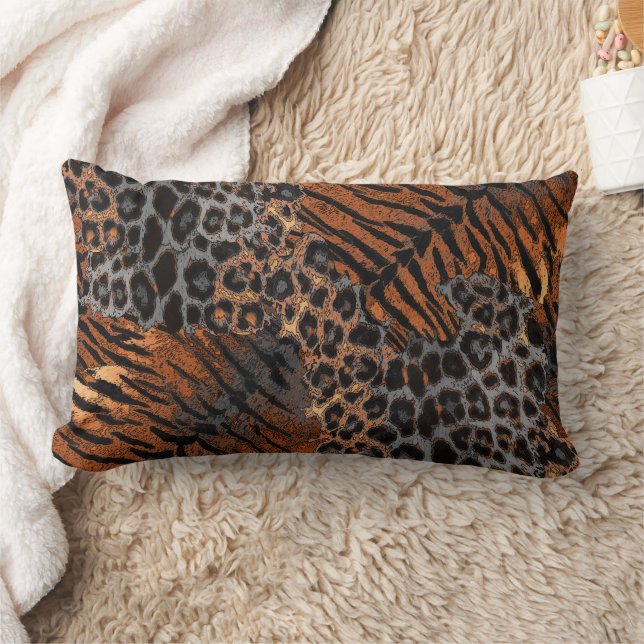 Coussin Rectangle Peau de tigre léopard tendance (Couverture)