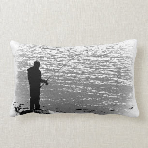 Coussin Rectangle Pêche au lac