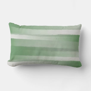 Coussin Rectangle Peint vert 'look' Grandes bandes personnalisables