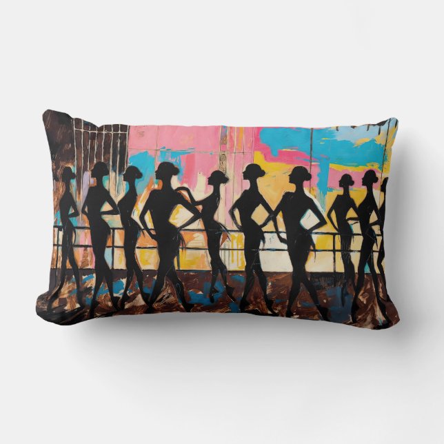 Coussin Rectangle peinture à l'huile Art de Ballet (#2) (Recto)