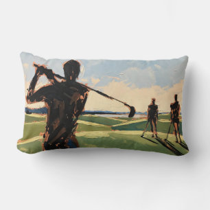 Coussin Rectangle peinture à l'huile Art de Golf (#1)