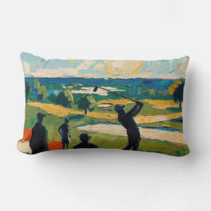 Coussin Rectangle peinture à l'huile Art de Golf (#2)