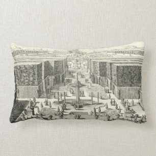 Coussin Rectangle Peinture à l'huile des Fontaines du Jardin de Vers