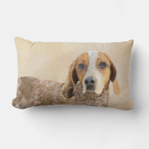 Coussin Rectangle Peinture américaine anglaise sur pilon - Chien Art