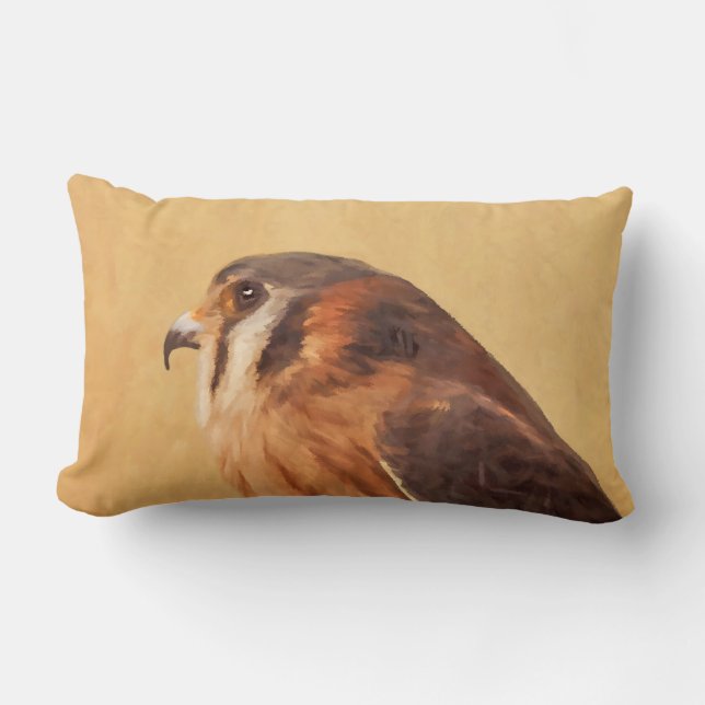 Coussin Rectangle Peinture américaine Kestrel - Art original pour oi (Recto)
