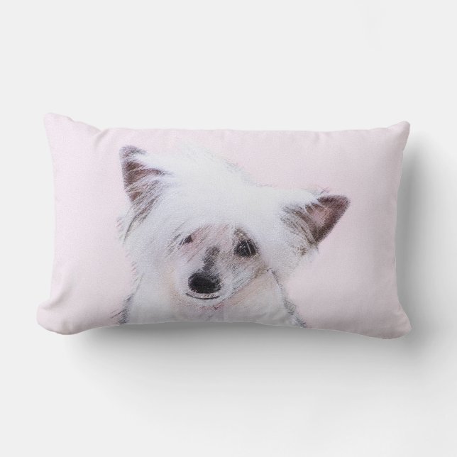 Coussin Rectangle Peinture chinoise en poudre - Art Chien (Recto)