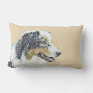 Coussin Rectangle Peinture de berger australien - Art original de ch