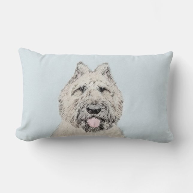 Coussin Rectangle Peinture de Bouvier des Flandres - Art original de (Recto)