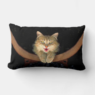 Coussin Rectangle Peinture de chat Mad - Cute Original Cat Art