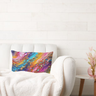 Coussin Rectangle Peinture de fond colorée abstraite