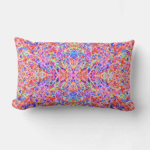 Coussin Rectangle Peinture de lignes abstraites colorées mignonnes