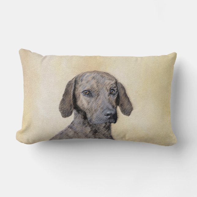 Coussin Rectangle Peinture de lott - Beau art original de chien (Recto)