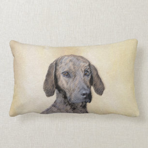 Coussin Rectangle Peinture de lott - Beau art original de chien