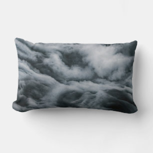 Coussin Rectangle Peinture de nuages gris