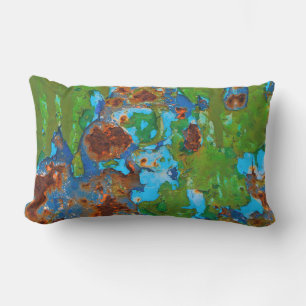 Coussin Rectangle Peinture de peinture en métal rustique Grunge Vin