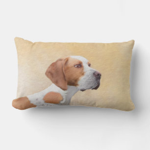 Coussin Rectangle Peinture de pointeur - jolie art original de chien