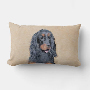 Coussin Rectangle Peinture de Setter Gordon - Art Original de Chien 