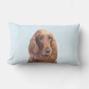 Coussin Rectangle Peinture de Setter irlandais - Joli art original d