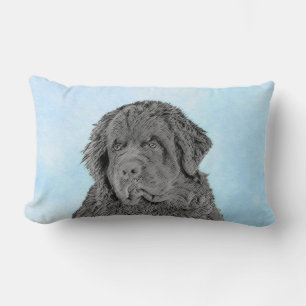 Coussin Rectangle Peinture de Terre-Neuve - Cute Original Chien Art