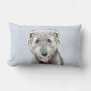Coussin Rectangle Peinture de Wolfhound irlandais - Joli art origina