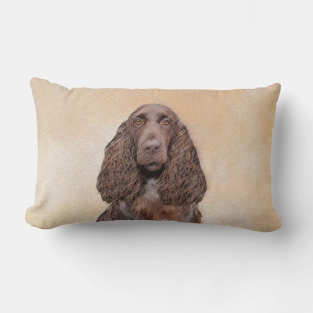 Coussin Rectangle Peinture d'espagnol de terrain - jolie art origina (Recto)