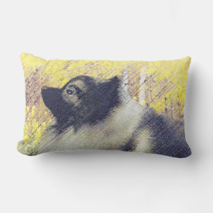 Coussin Rectangle Peinture en teint de Keeshond - jolie art original