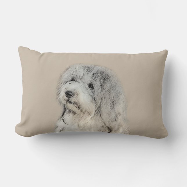 Coussin Rectangle Peinture Havanaise (Gold Sable) - Art Chien origin (Recto)