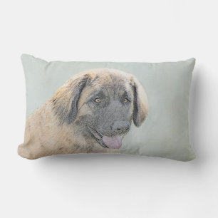 Coussin Rectangle Peinture Leonberger - Joli art original chien