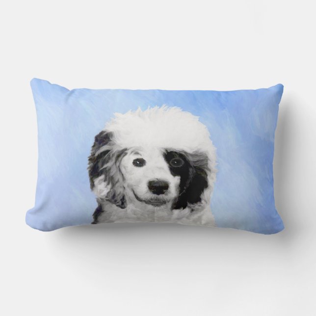 Coussin Rectangle Peinture Portugaise de Chien d'Eau - Art original  (Recto)