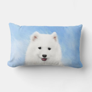 Coussin Rectangle Peinture Samoyed Puppy - Jolie Art Original Chien