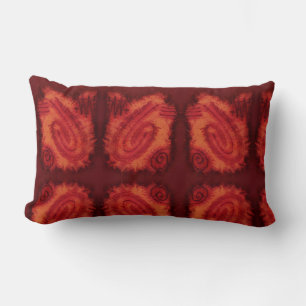 Coussin Rectangle Peinture sur doigt - Lave Flow