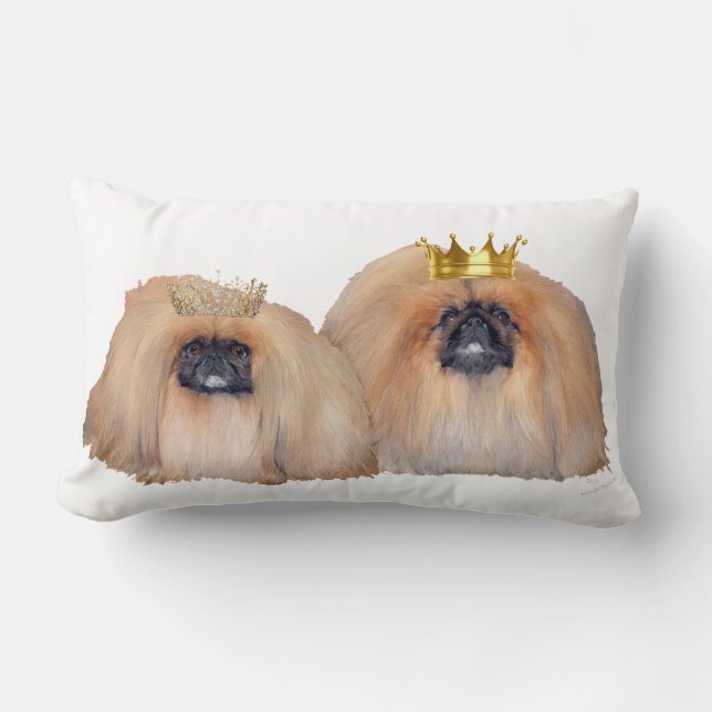 Coussin Rectangle Pékinois Dirige Mon Monde (Recto)