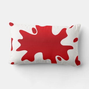 Coussin Rectangle Pellicule de peinture rouge