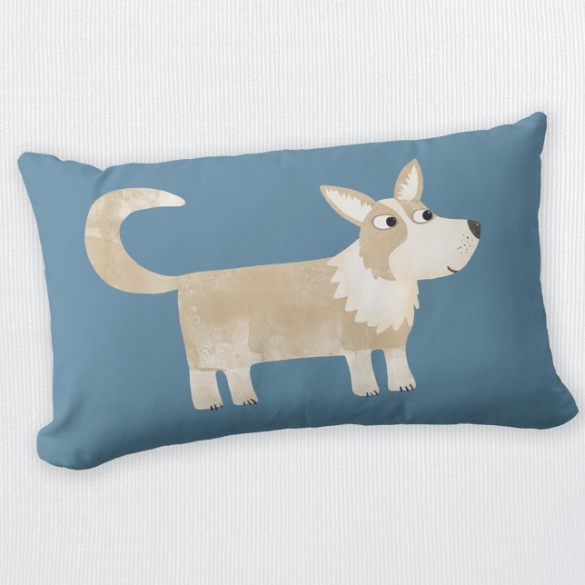 Coussin Rectangle Pembroke Welsh Corgi Chien (Cute Corgi Dog lumbar pillow for animal lovers)