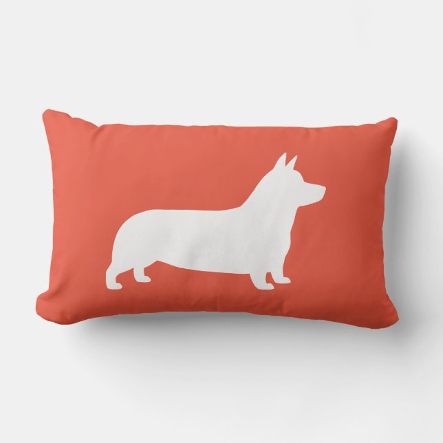 Coussin Rectangle Pembroke Welsh Corgi Chien Silhouette (Recto)