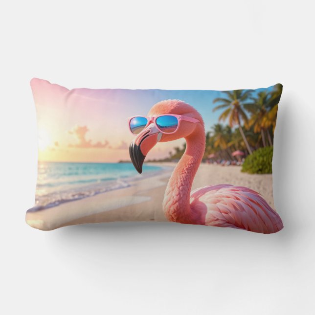 Coussin Rectangle penseur ROSE Flamant Rose (Recto)