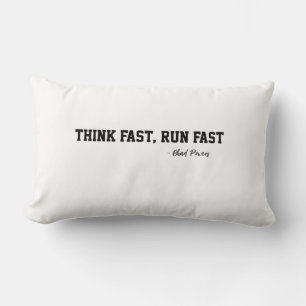Coussin Rectangle Pensez Fast Run Sport Football Qoute Athlètes