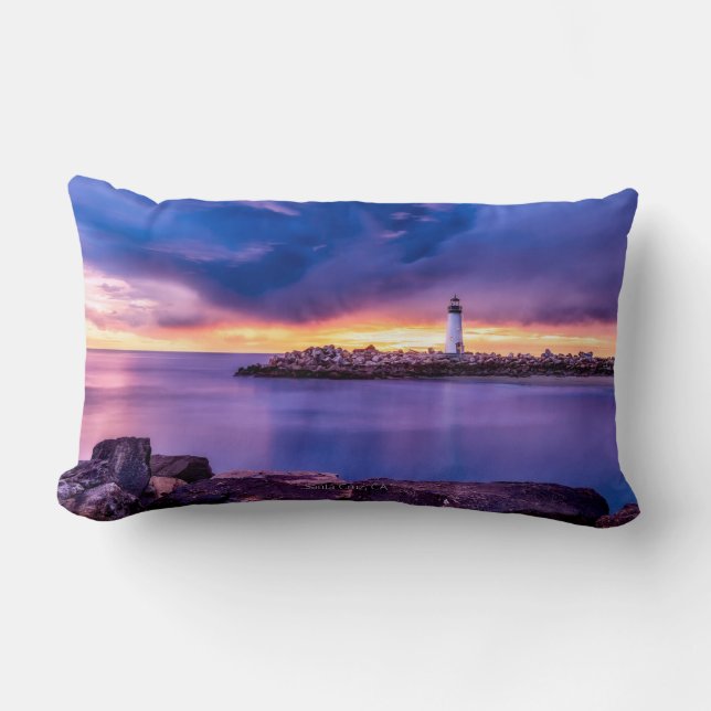 Coussin Rectangle Père Noël Cruz, Phare de Californie (Recto)