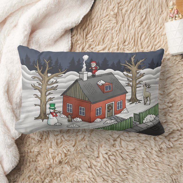 Coussin Rectangle Père Noël la veille de Noël (Couverture)
