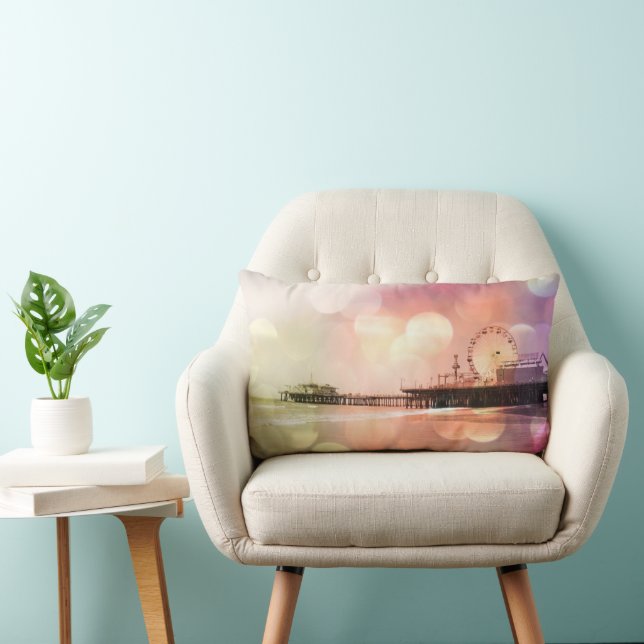 Coussin Rectangle Père Noël Monica Pier - Sparkling Rose Photo Edit (Chaise)
