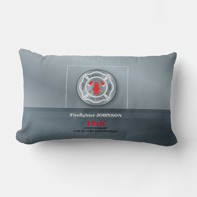 Coussin Rectangle Personnalisable, Anniversaire avec le service d'in (Recto)