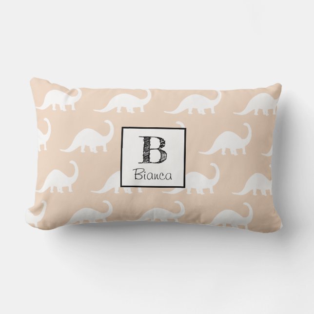 Coussin Rectangle Personnalisation des dinosaures du Brontosaurus bl (Recto)