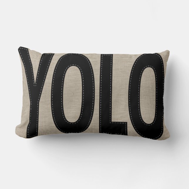 Coussin Rectangle Personnalisé JOLO Rustique Vous Ne Vivez Qu'Une Se (Recto)